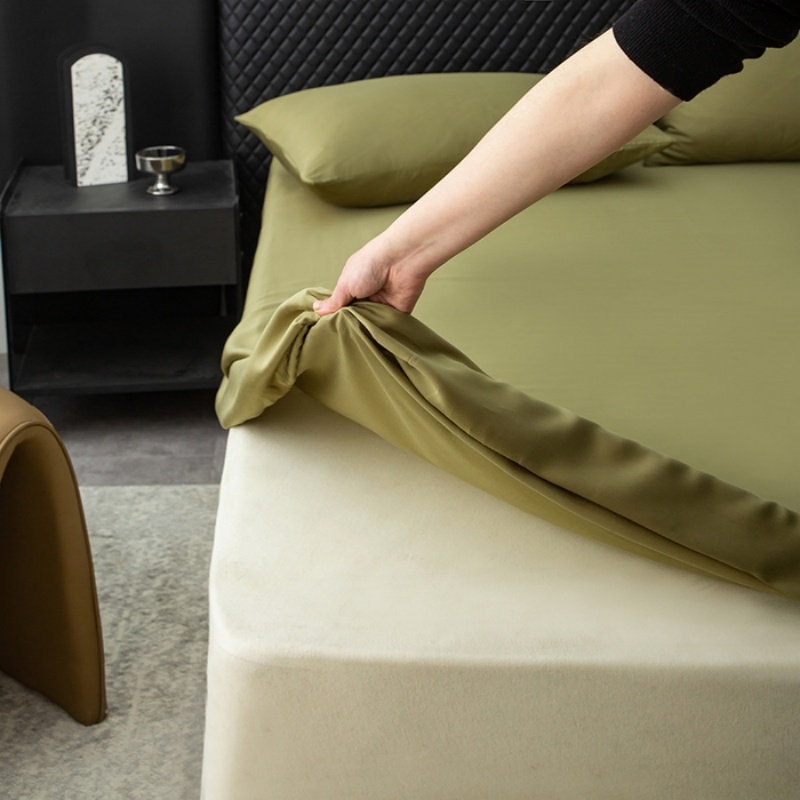 Fitted Bed Sheets Deep Pocket - 1 szt. Naturalne prześcieradło z lyocellu,