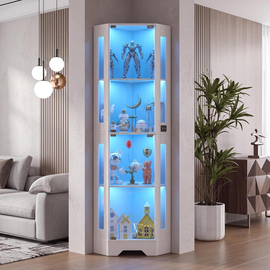 Lighting - Narożna witryna do salonu, wykonana z